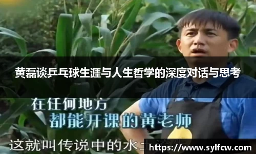 黄磊谈乒乓球生涯与人生哲学的深度对话与思考