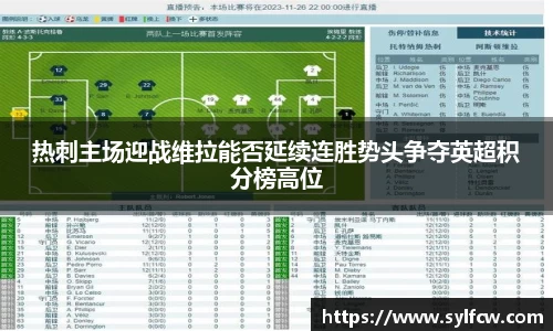 热刺主场迎战维拉能否延续连胜势头争夺英超积分榜高位
